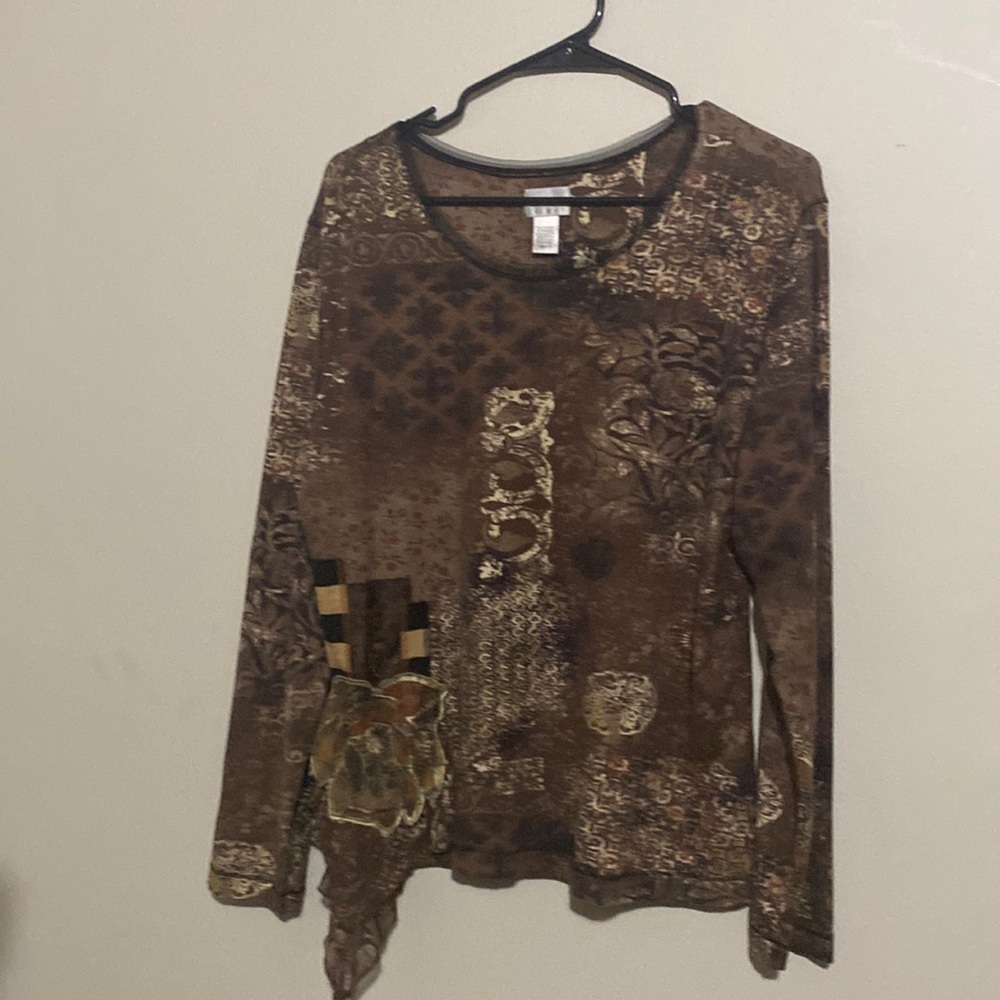 Woman’s brand new chicos top size 2.  long sleeve shirt